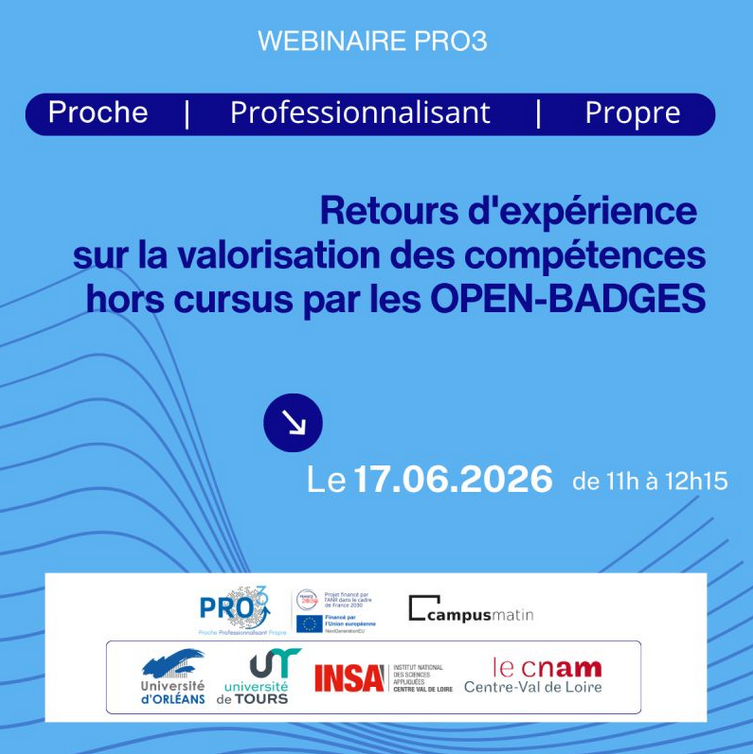 Xebinaire Pro3 - Retours d'experience sur la valorisation des compétences hors cursus par les Open Badges